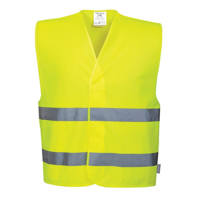 C474 - Gilet 2 bande Hi-Vis Arancione